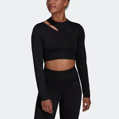 Adidas Originals (wmns) Adidas Solid Color Sports Gym Long Sleeves Black