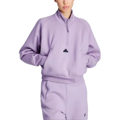 Adidas Originals (wmns) Adidas Zne Quarter-zip Track Jacket Asia Sizing 'purple'