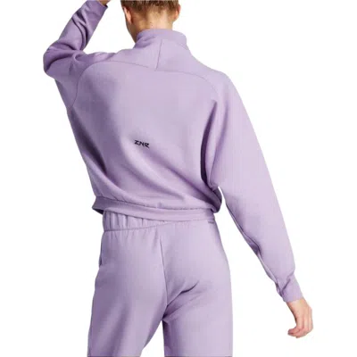 Adidas Originals (wmns) Adidas Zne Quarter-zip Track Jacket Asia Sizing 'purple'