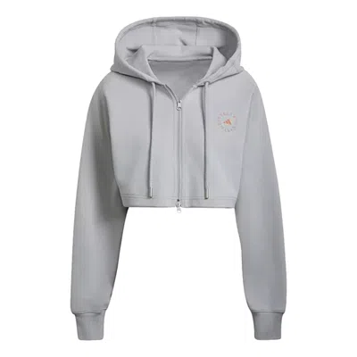 Adidas Originals (wmns) Adidas By Stella Mccartney Cropped Hoodie 'grey' In Gray