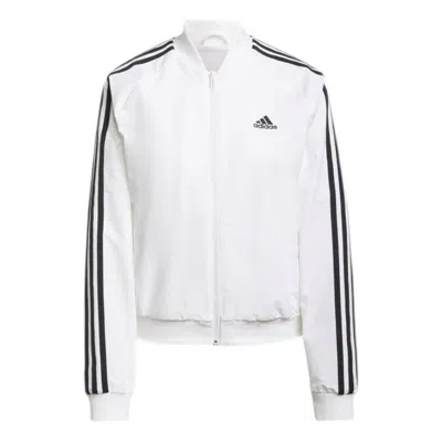 Adidas Originals (wmns) Adidas Essentials 3-stripes Track Jacket Asia Sizing 'white Black'