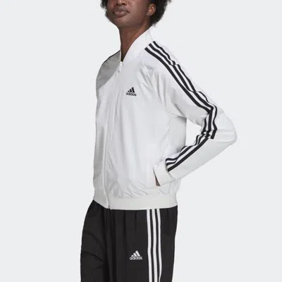 Adidas Originals (wmns) Adidas Essentials 3-stripes Track Jacket Asia Sizing 'white Black'