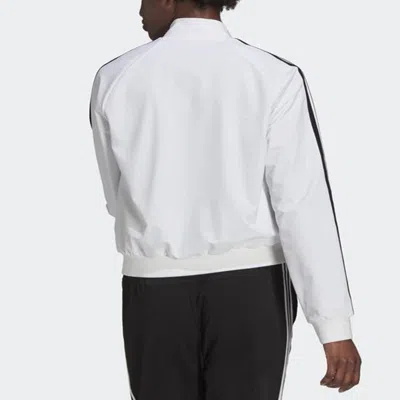Adidas Originals (wmns) Adidas Essentials 3-stripes Track Jacket Asia Sizing 'white Black'