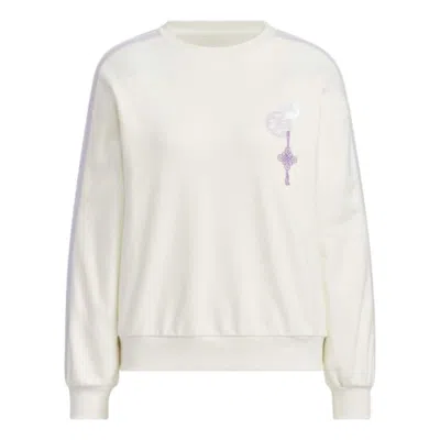 Adidas Originals (wmns) Adidas Cny Crewneck Sweatshirt 'white Purple'