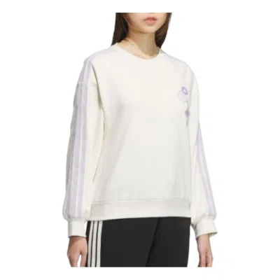 Adidas Originals (wmns) Adidas Cny Crewneck Sweatshirt 'white Purple'