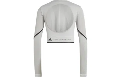 Adidas Originals (wmns) Adidas By Stella Mccartney Truestrength Long Sleeve Top 'grey' In White