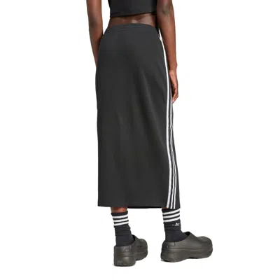 Adidas Originals Adidas 3-stripes Knit Midi Skirt In Black