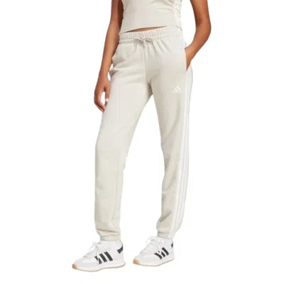 Adidas Originals Adidas 3-stripes Fleece Sweatpants In White