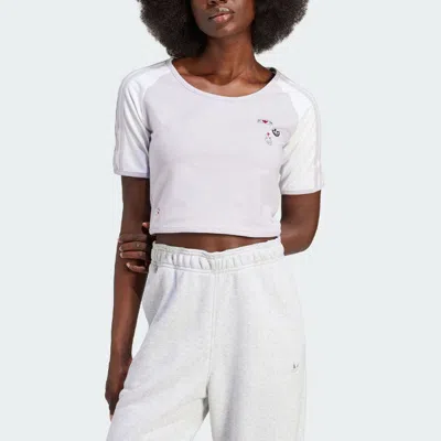 Adidas Originals (wmns)  X Mickey Mouse 3-stripes Icon For Her Baby T-shirt Asia Sizing 'purple' In Multi