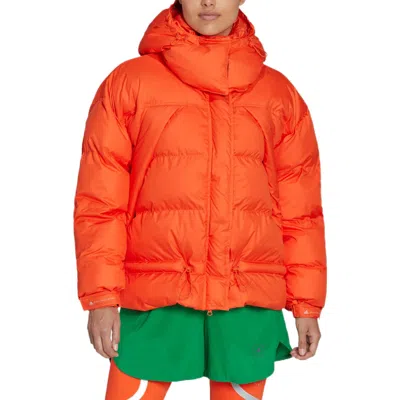 Adidas Originals (wmns) Adidas By Stella Mccartney Mid-length Padded Down Jacket 'orange'