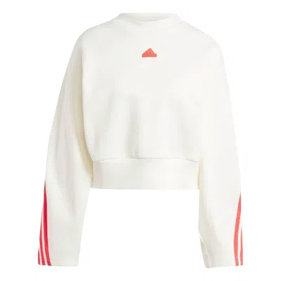 Adidas Originals (wmns) Adidas Future Icons 3-stripes Sweatshirt Asia Sizing 'beige Orange' In Multi