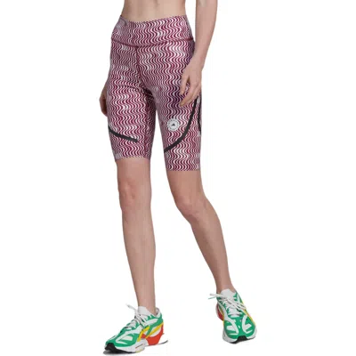 Adidas Originals (wmns) Adidas By Stella Mccartney Truepurpose Printed Cycling Leggings 'pink Black' In Multi