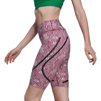 Adidas Originals (wmns) Adidas By Stella Mccartney Truepurpose Printed Cycling Leggings 'pink Black' In Multi