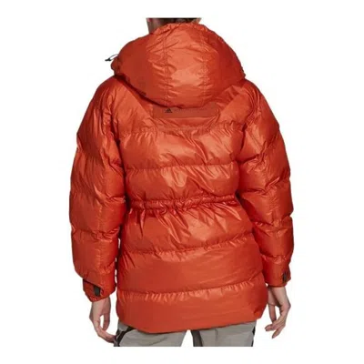 Adidas Originals (wmns) Adidas Stella Mccartney Mid Length Puffer Jacket 'copper' In Red