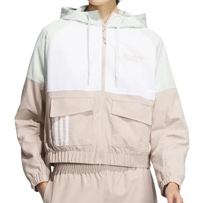 Adidas Originals (wmns) Adidas Bball Jackets 'beige White'