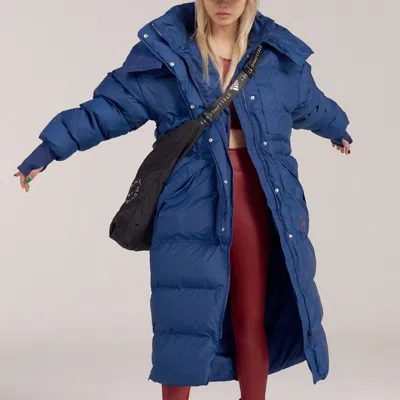Adidas Originals (wmns) Adidas By Stella Mccartney X Long Padded Winter Jacket 'blue'