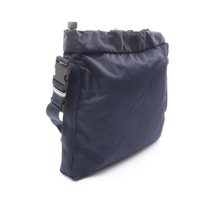 Pre-owned Gucci Navy White Nylon Leather Shoulder Bag () In Multi