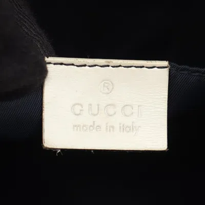 Pre-owned Gucci Navy White Nylon Leather Shoulder Bag () In Multi