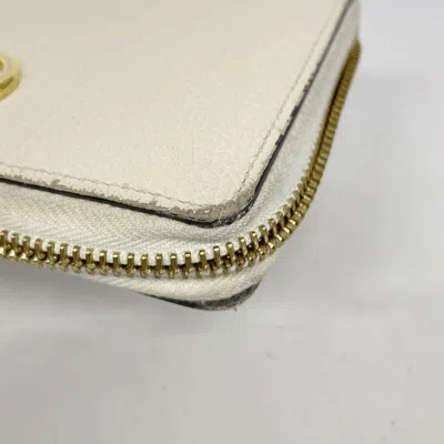 Pre-owned Gucci Ivory Leather Long Wallet (bi-fold) () In White