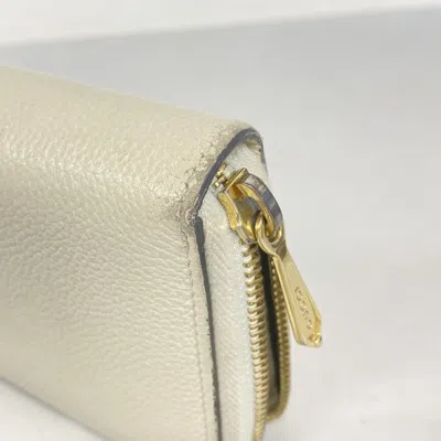 Pre-owned Gucci Ivory Leather Long Wallet (bi-fold) () In White
