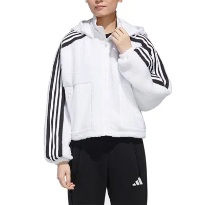 Adidas Originals (wmns) Adidas Urban Boa Short Knitted Jacket 'white Black' In Multi