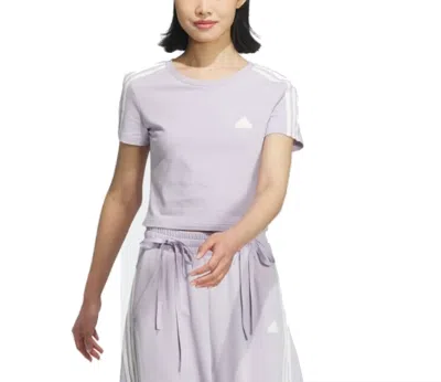 Adidas Originals (wmns) Adidas Dance Short Sleeve T-shirt Asia Sizing 'purple'