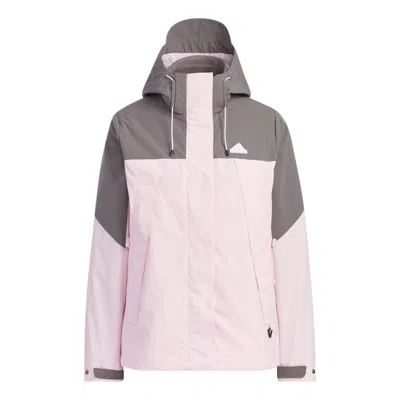 Adidas Originals (wmns) Adidas City Escape 3-in-1 Fleece Jacket Asia Sizing 'pink Grey'