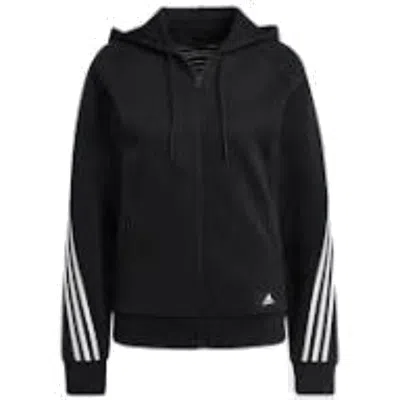 Adidas Originals (wmns) Adidas Sportswear Future Icons 3-stripes Hooded Track Top 'black White'' Asia Sizing In Brown