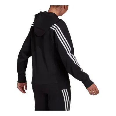 Adidas Originals (wmns) Adidas Sportswear Future Icons 3-stripes Hooded Track Top 'black White'' Asia Sizing In Brown