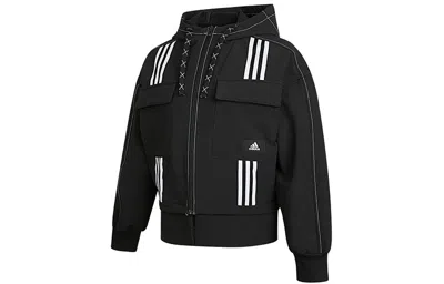 Adidas Originals (wmns) Adidas Str Jkt Diy Athleisure Casual Sports Hooded Jacket Black