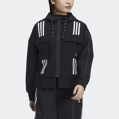 Adidas Originals (wmns) Adidas Str Jkt Diy Athleisure Casual Sports Hooded Jacket Black
