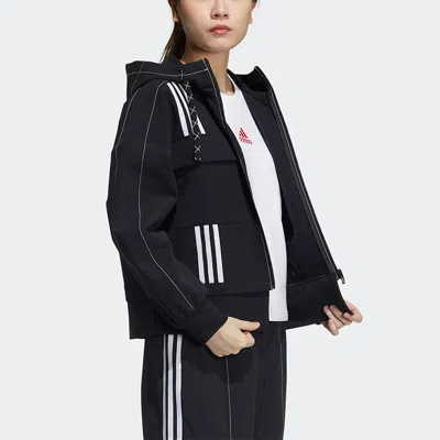 Adidas Originals (wmns) Adidas Str Jkt Diy Athleisure Casual Sports Hooded Jacket Black