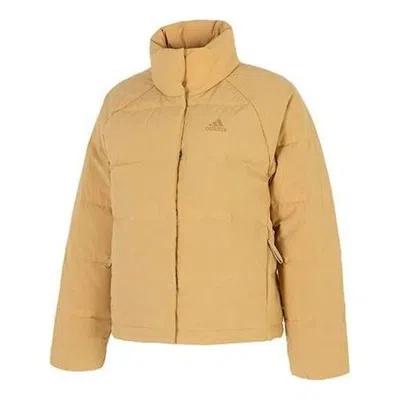 Adidas Originals (wmns) Adidas Helionic Relaxed Down Jacket 'tan' In Brown