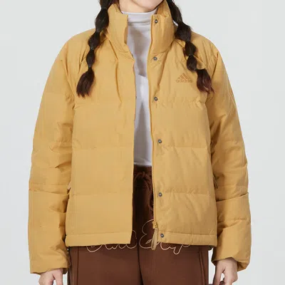 Adidas Originals (wmns) Adidas Helionic Relaxed Down Jacket 'tan' In Brown