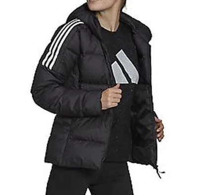 Adidas Originals (wmns) Adidas Essentials Midweight Down Hooded Jacket 'black'