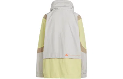 Adidas Originals (wmns) Adidas By Stella Mccartney Woven Track Top Asia Sizing 'white Yellow' In Multi