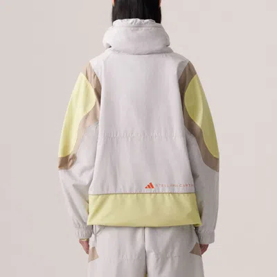 Adidas Originals (wmns) Adidas By Stella Mccartney Woven Track Top Asia Sizing 'white Yellow' In Multi