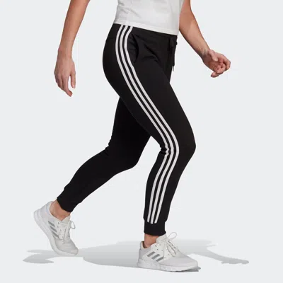 Adidas Originals (wmns) Adidas Essentials Fleece 3-stripes Pants Asia Sizing 'black'
