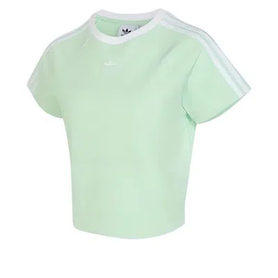 Adidas Originals (wmns) Adidas Adicolor 3-stripes Cali T-shirt Asia Sizing 'green White'