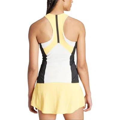 Adidas Originals (wmns) Adidas Tennis Heat.rdy Pro Y-tank Top Asia Sizing 'white Yellow Black'