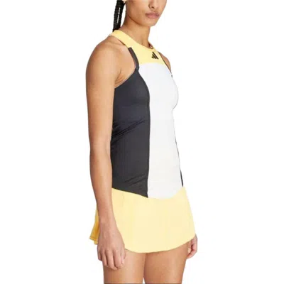 Adidas Originals (wmns) Adidas Tennis Heat.rdy Pro Y-tank Top Asia Sizing 'white Yellow Black'