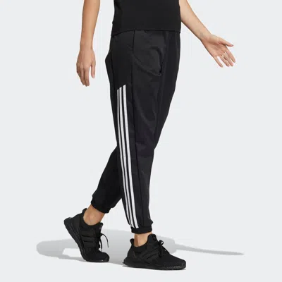 Adidas Originals (wmns) Adidas Solid Color Side Stripe Printing Elastic Waistband Sports Pants/trousers/joggers Autum In Black