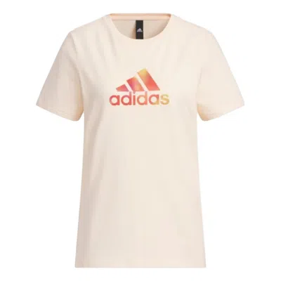 Adidas Originals (wmns) Adidas Badge Of Sport T-shirt 'beige' In Nude
