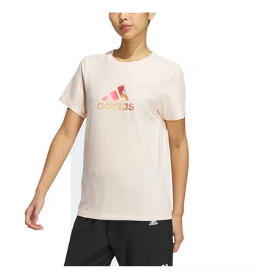 Adidas Originals (wmns) Adidas Badge Of Sport T-shirt 'beige' In Nude