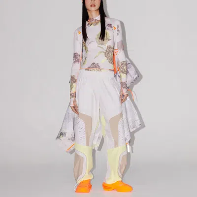 Adidas Originals (wmns) Adidas By Stella Mccartney Cropped Long-sleeve Top (asia Szing) Asia Sizing 'white' In Metallic