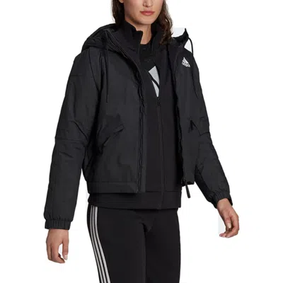 Adidas Originals (wmns) Adidas Back To Sport Thermal Hooded Jacket 'black'