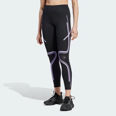Adidas Originals (wmns) Adidas By Stella Mccartney Truepace Running Leggings 'black Purple Glow'