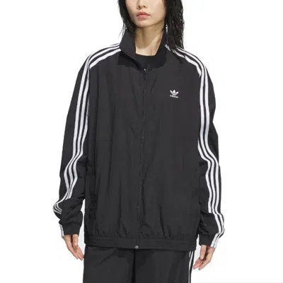 Adidas Originals (wmns)  Oversized Track Top Asia Sizing 'black White'