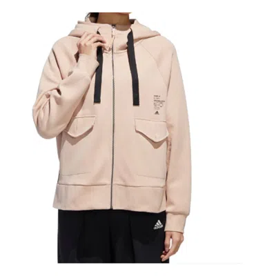 Adidas Originals (wmns) Adidas Alphabet Print Zip Up Hoodie 'pink'