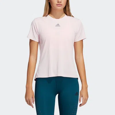 Adidas Originals (wmns) Adidas Heatrdy Focus T Intense Training Sports Short Sleeve T-shirt Pink